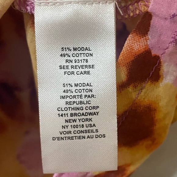 Elie By Elie Tahari Bright Floral Abstract geometric Blouse Modal Size XS Art - Picture 5 of 7